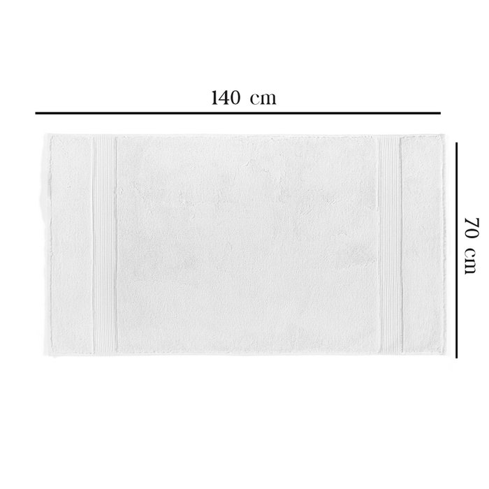 Mijölnir Chicago Bath Toalla de Baño Blanca 70 x 140 cm 450 gr/m² 100% Algodón de Lujo